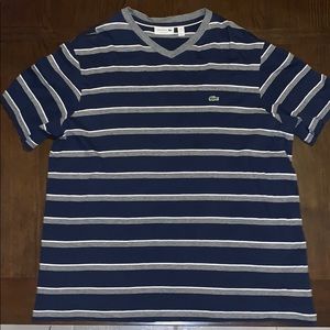 Lacoste Regular fit v neck tee shirt